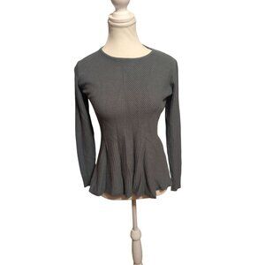 Vila Milano Womens Gray Wool Blend Ribbed Knit,Pullover Sz Small